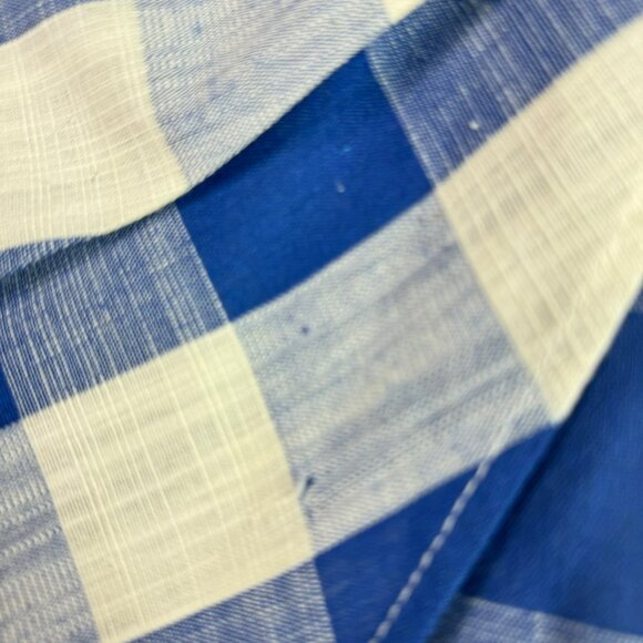 🟣🟣 Altar'd State Womens Blue Wrap Tie Side Mini Dress Checkered Size Small - Picture 3 of 12